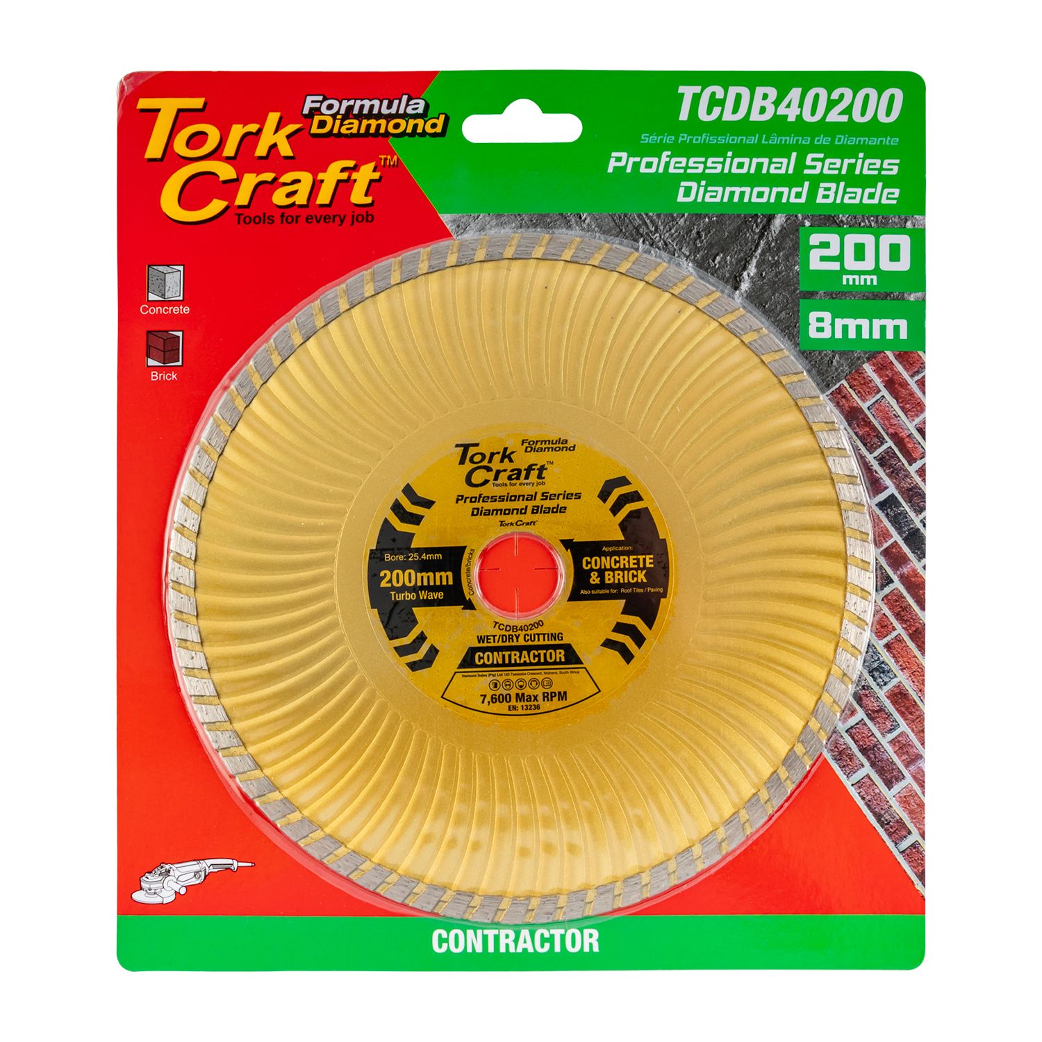 Diamond Blade 200x25.4mm Turbo