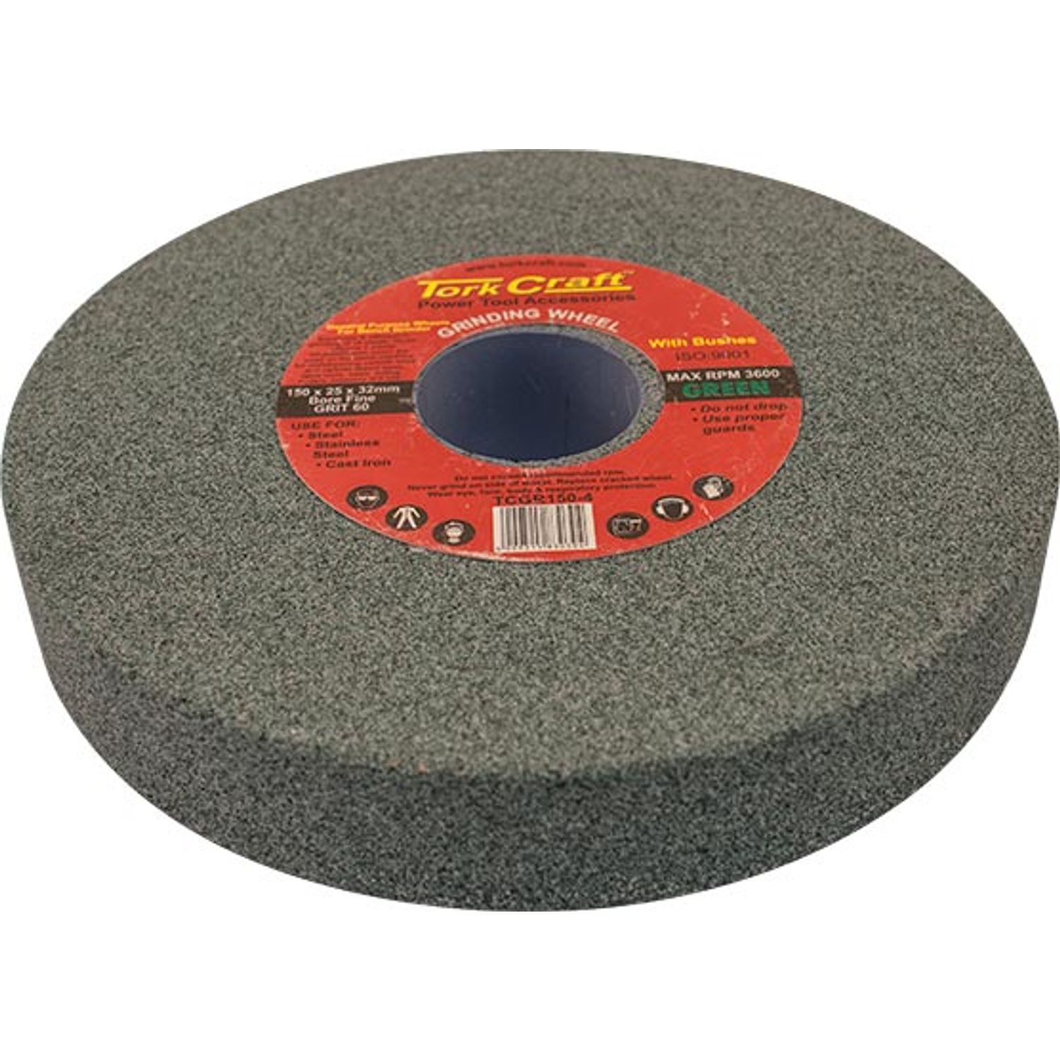 Grinding Wheel 150x25x32mm Bore Fine 60gr W/bushes For B/g Green