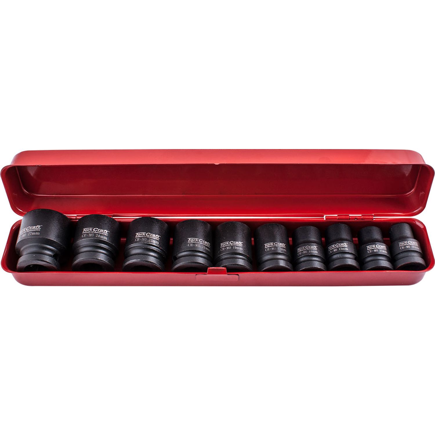 10pc 1/2' Drive Impact Socket Set (10.11.13.14.17.19.21.22.24.27)
