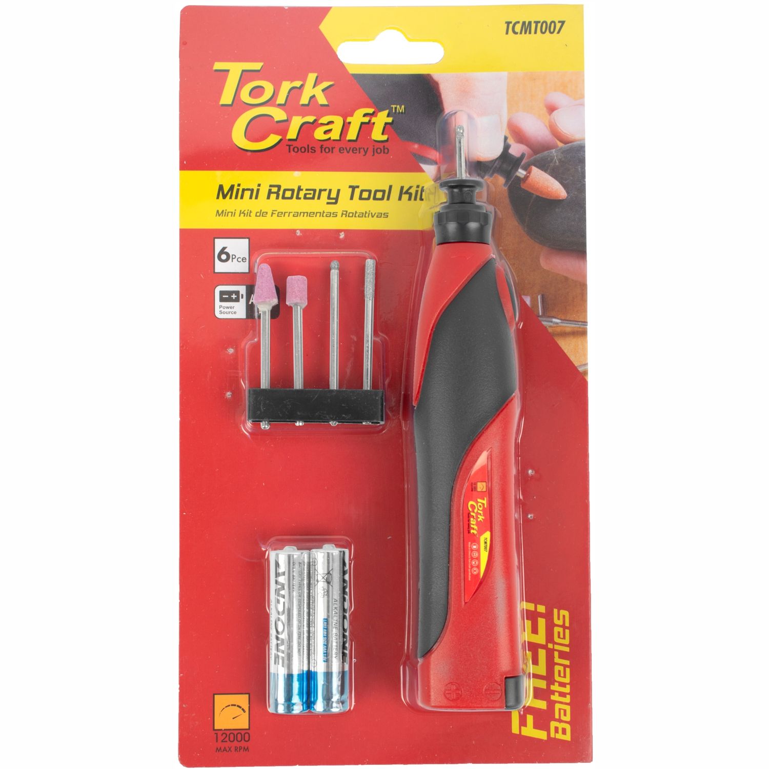 Mini Rotary Tool Kit 5pc 3v 2 X Aaa Bat Incl.