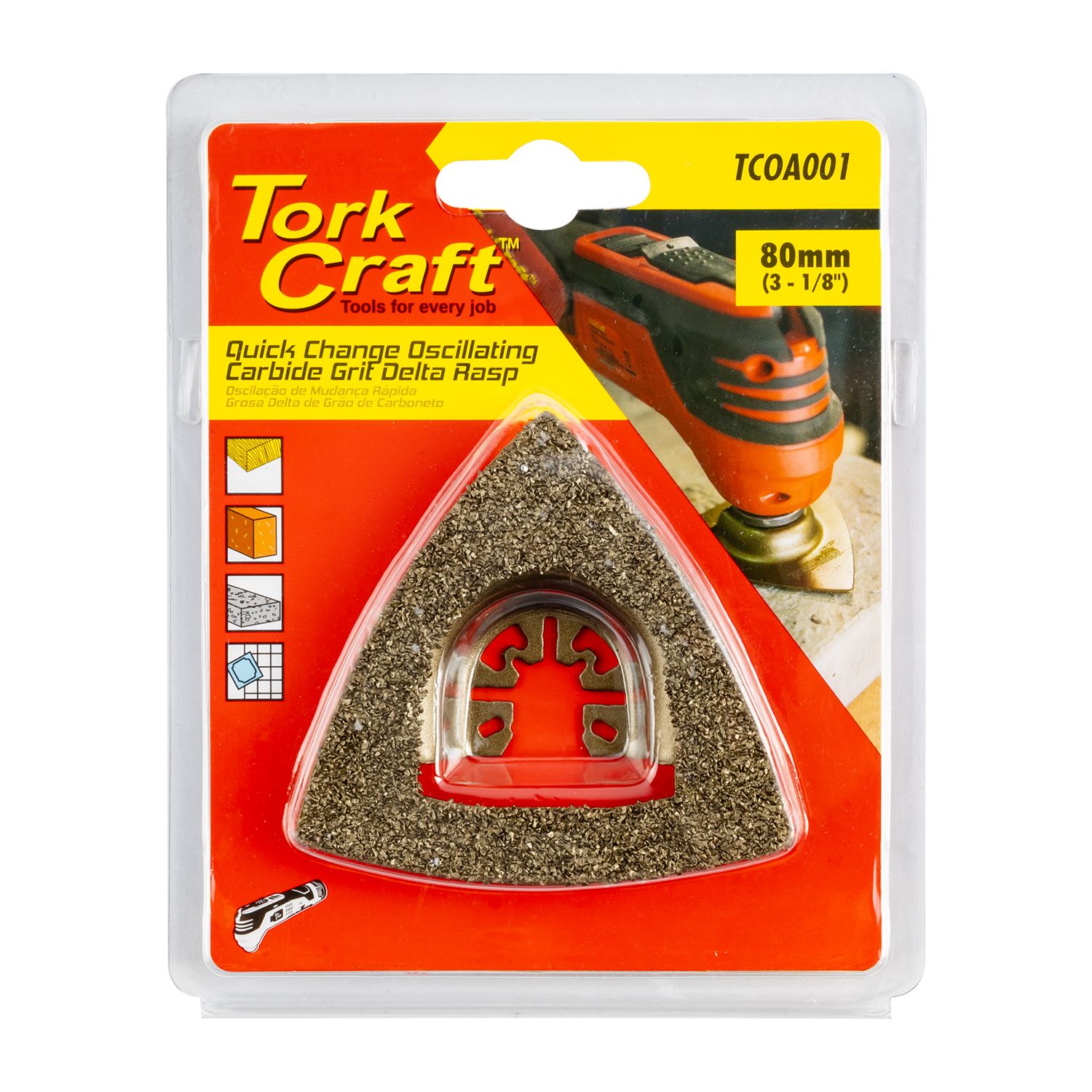 TORK CRAFT  TCOA001 Quick Change Carbide Grit Delta Rasp 80mm
