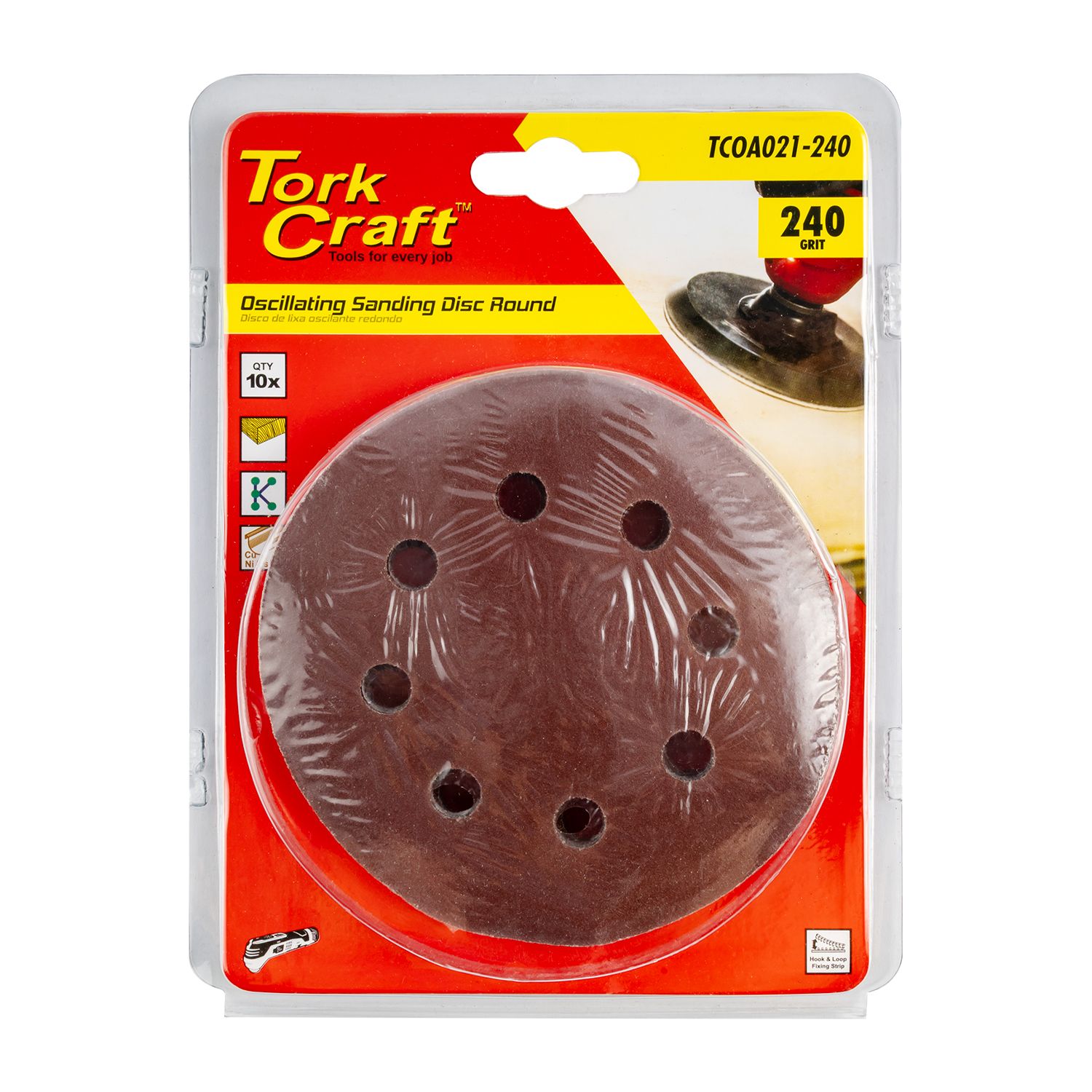 Oscillating Sandpaper A/o 115mm 10pc Round 240grit