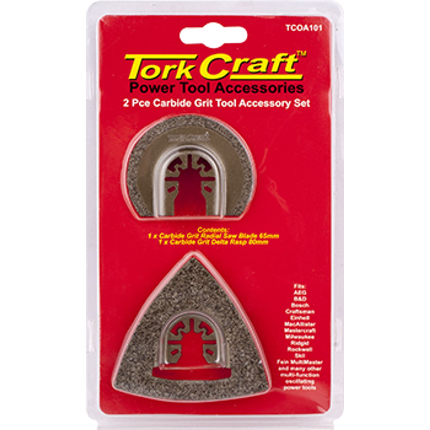 TORK CRAFT  TCOA101 Quick Change Oscillating Carbide Grit Accessory Kit 2pc