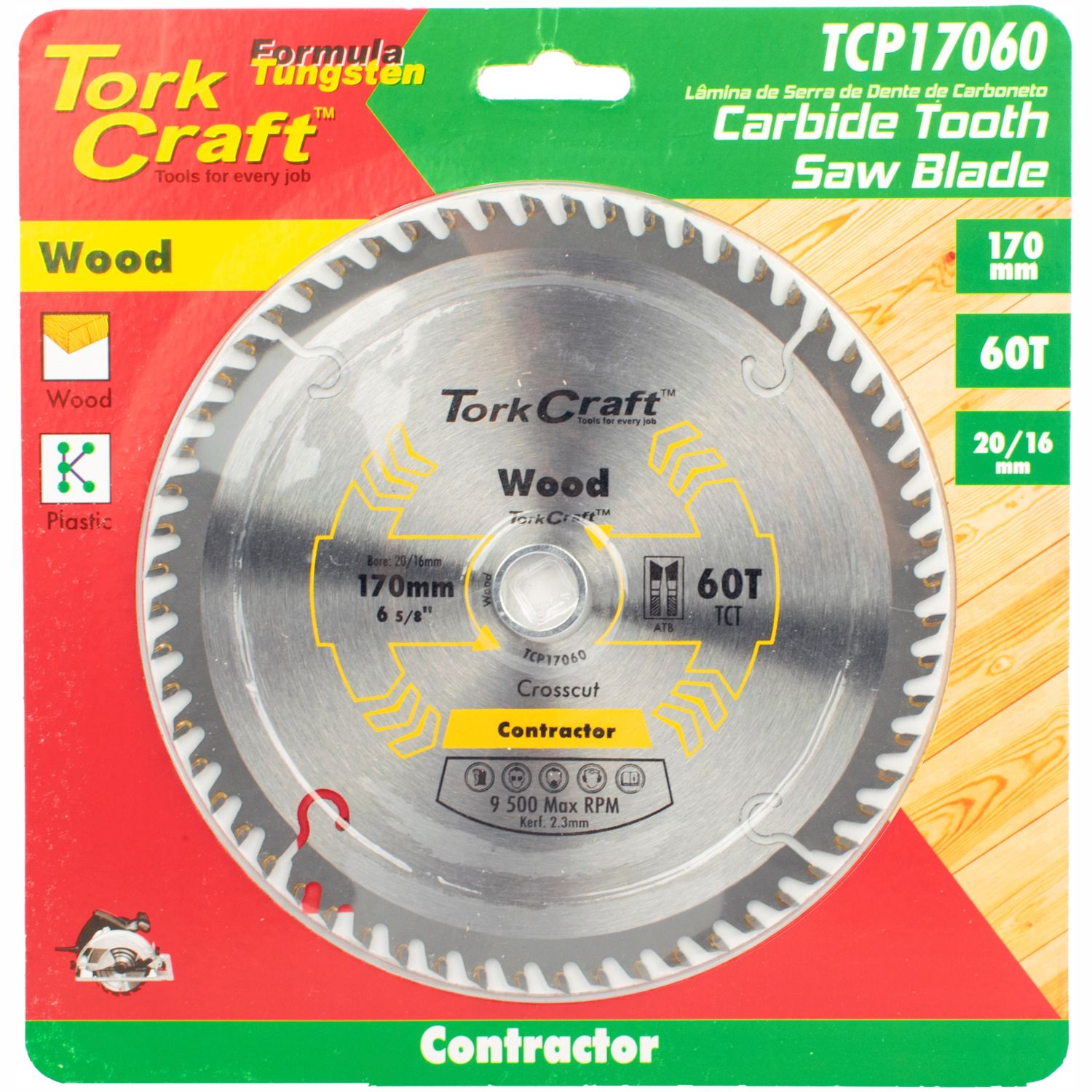 Blade Contractor 170x60t 20/16 Circular Saw Tct