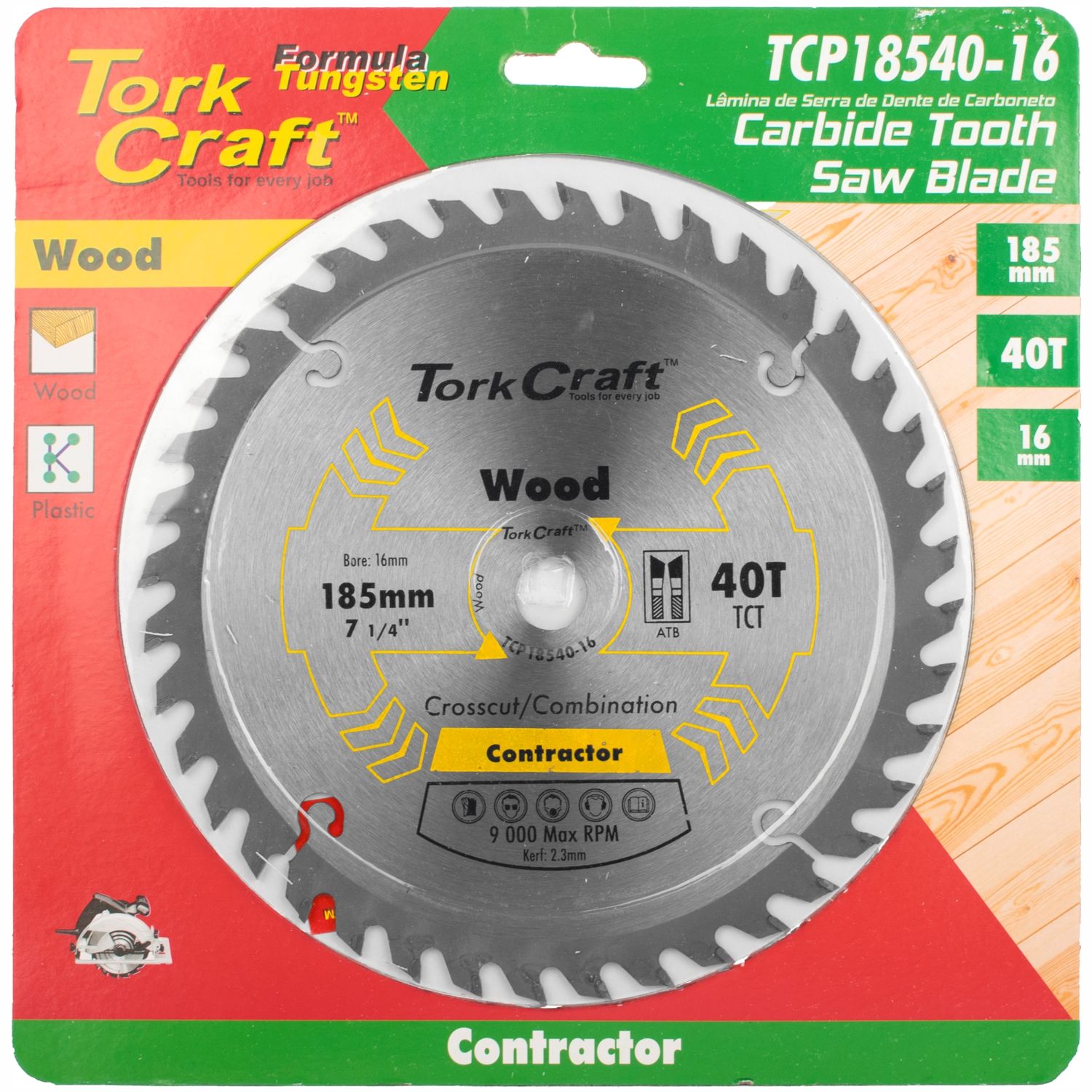 Blade Contractor 185 X 40t 16mm Circular Saw Tct