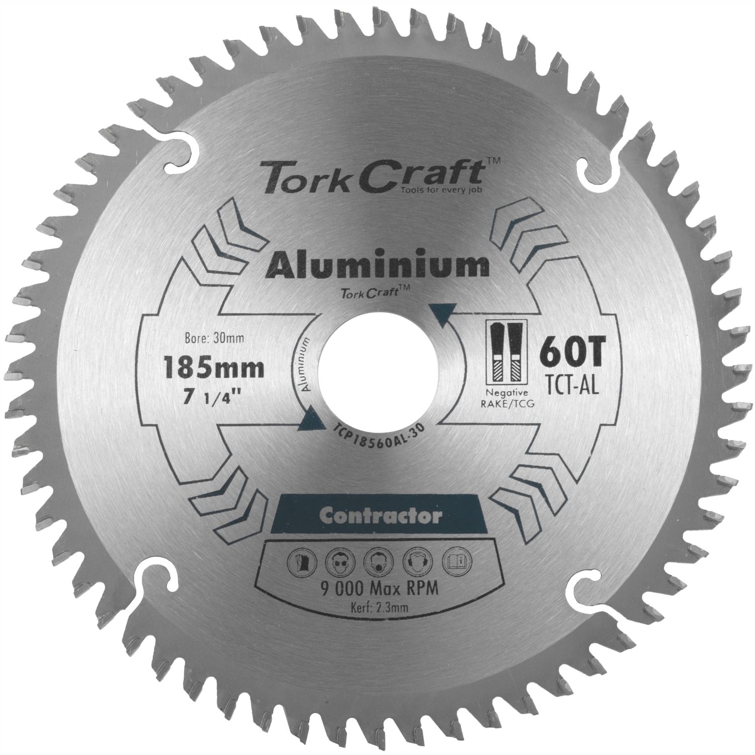 Blade Contractor Alum 185 X 60t 30 Circular Saw Tct