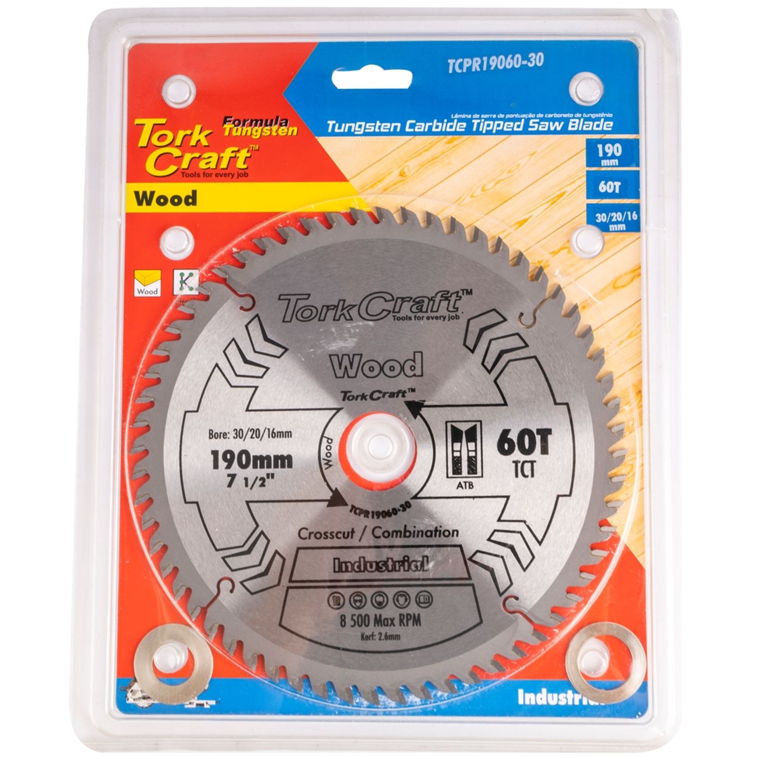 Blade Tct 190 X 60t 30/20/16 Atb Positive Profesional Industrial