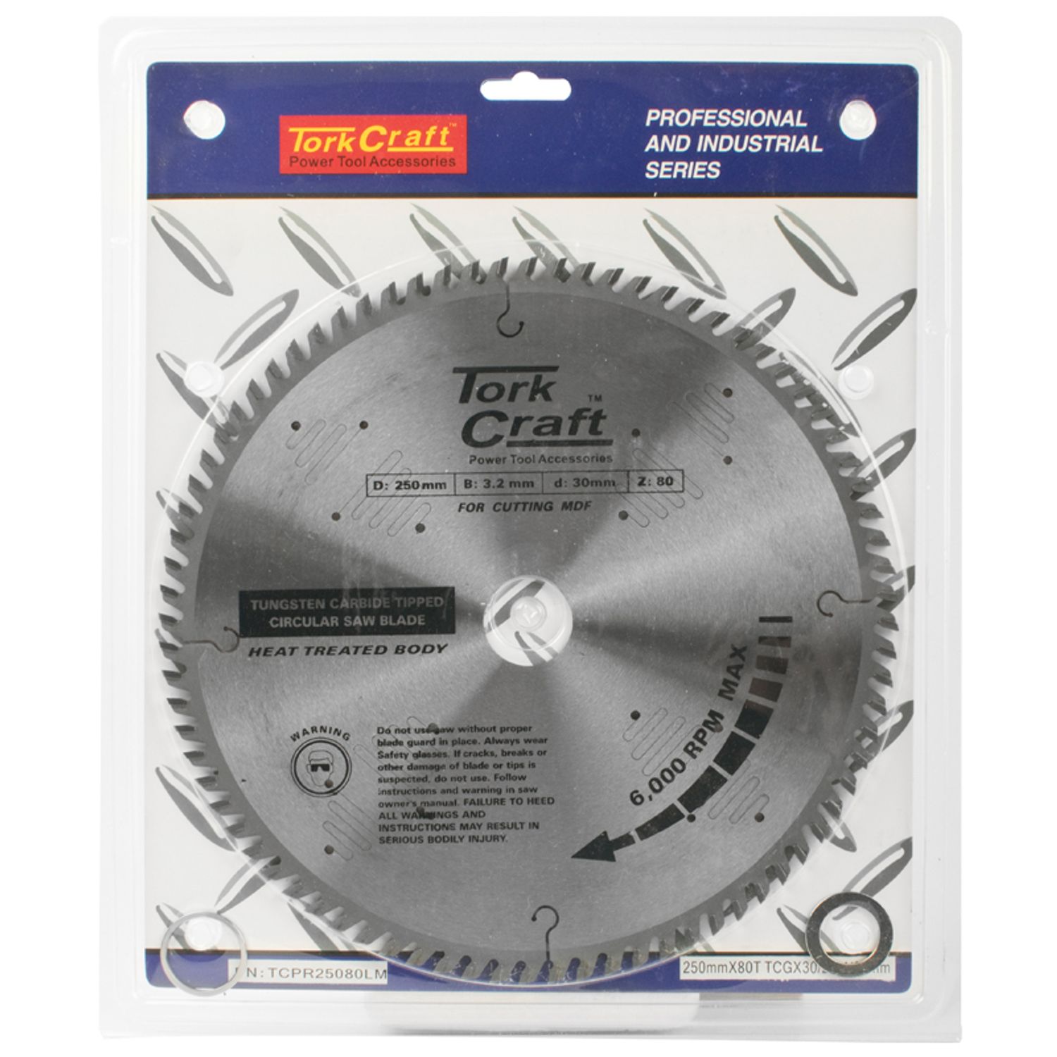 Blade Tct 250 X 80t 30/1/20 Tcg Positive Profesional Industrial