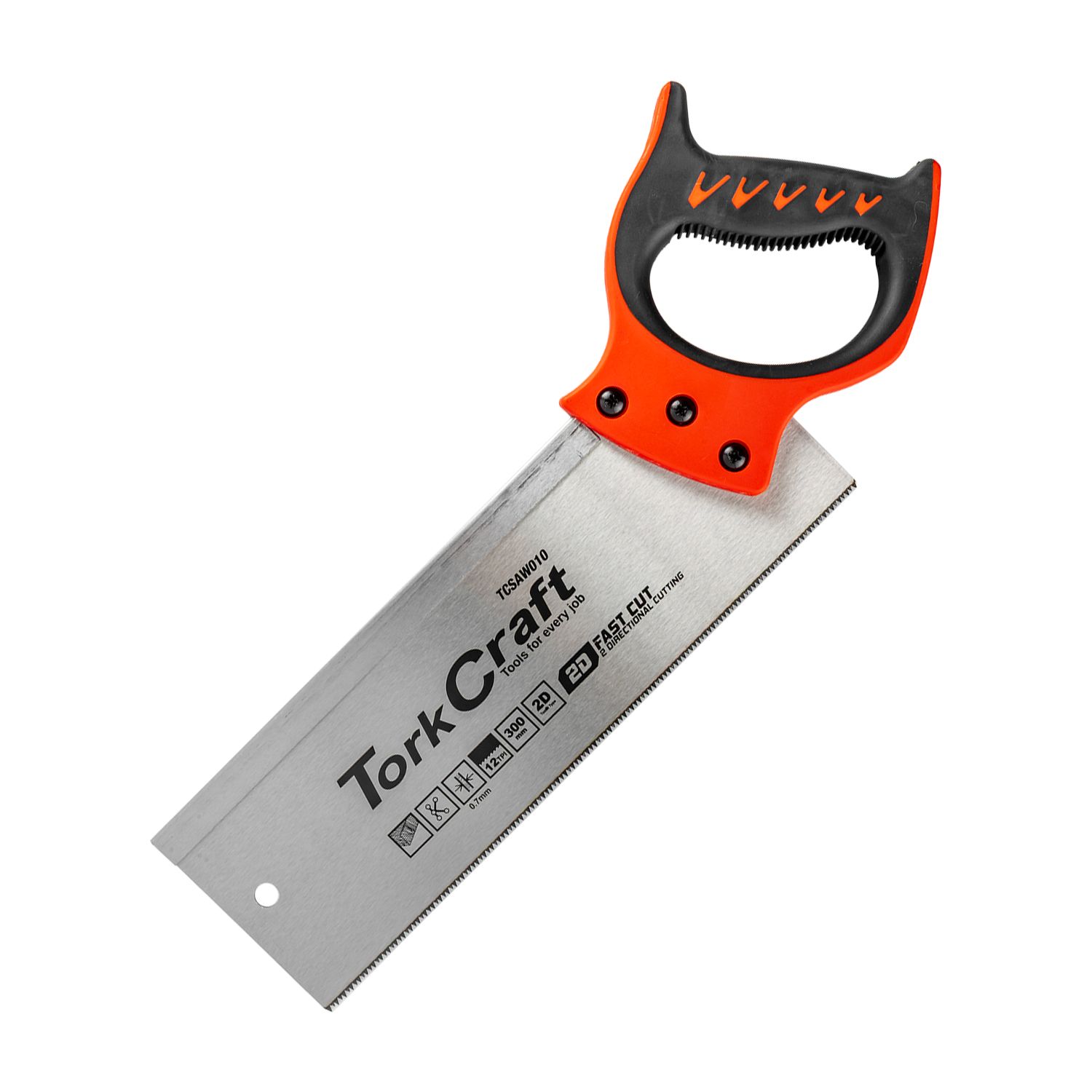 Back Saw 300mm 12tpi 0.7mm Temp. Blade Abs Handle