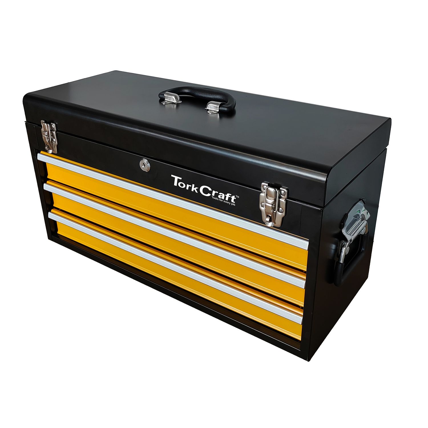 TORK CRAFT Trackbox 2.0 127-Piece 3-Drawer Top Tool Box 600 x 250 x 320mm TCTB127