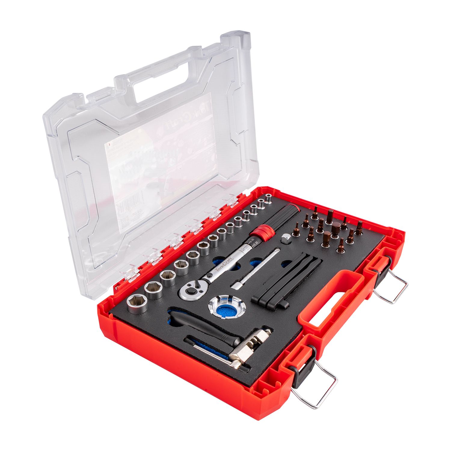 34pcs Bike Repair Torque 5-25nm Wrench Set 1/4' Socket Kit Bycicle
