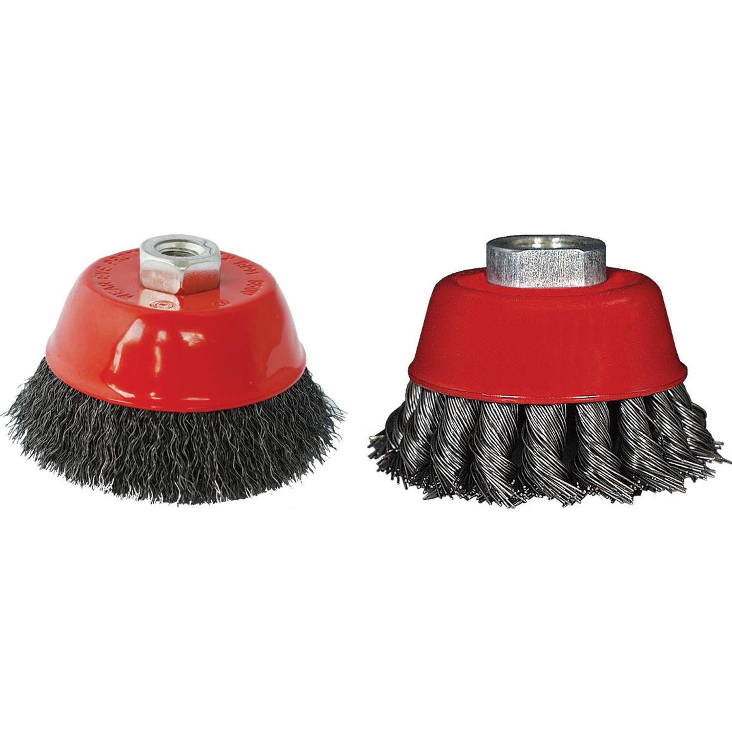 Wire Cup Brush 75mm X M14 Crimped & Knotted Set 2pce For115 Angle Gri