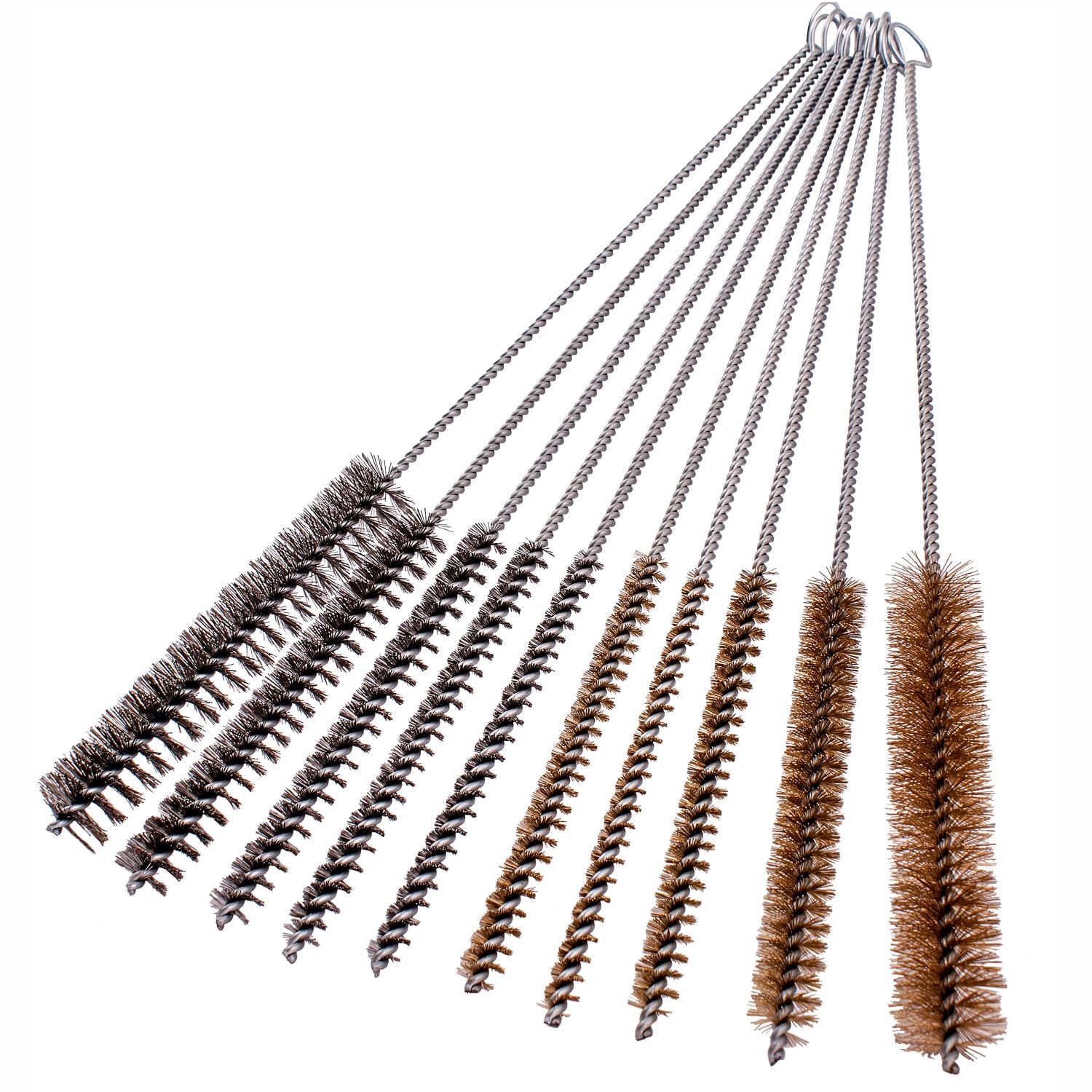 Tube Pipe Brush Set Brass 10pc