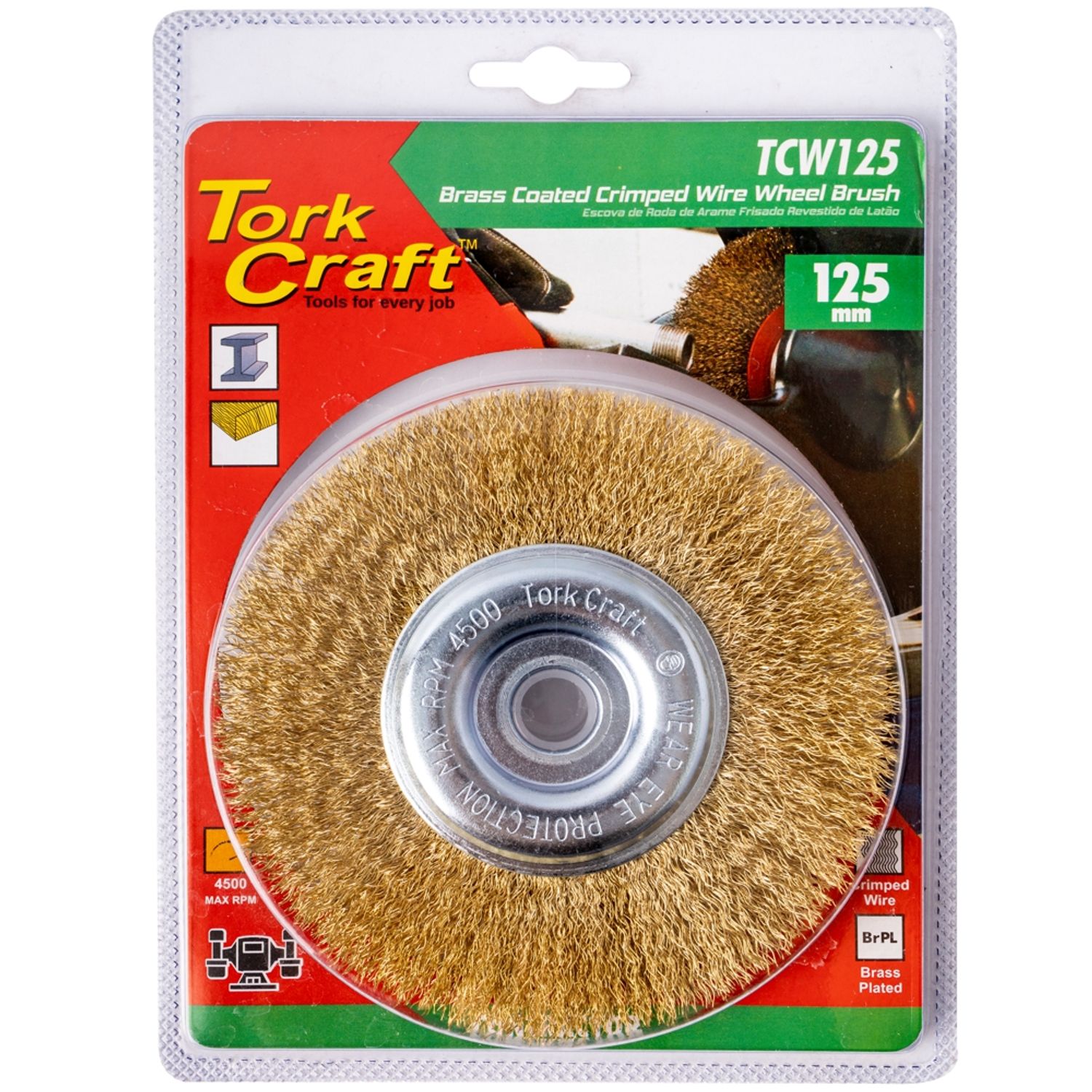 Wire Wheel Brush 125mm X 14mm X 16mm Arbor With 1/2' Bush