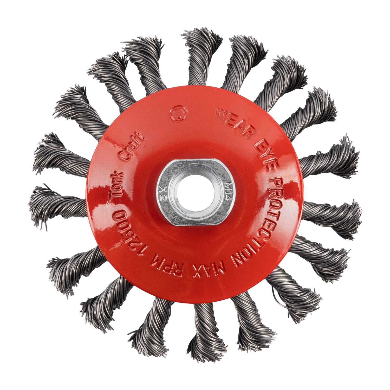 Wire Cup Brush Twisted Bevel Plain 115mmxm14 Bulk