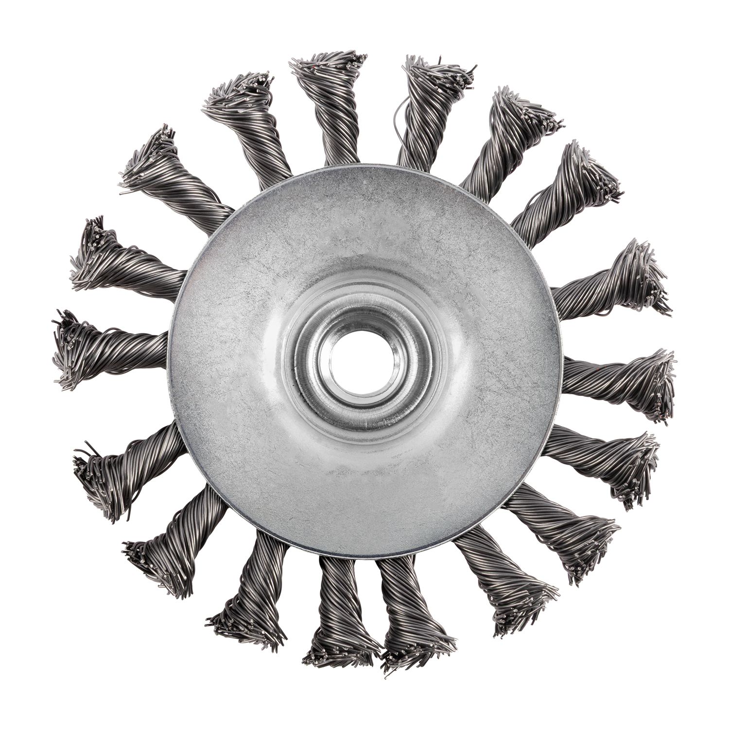 Wire Cup Brush Twisted Bevel Plain 115mmxm14 Bulk