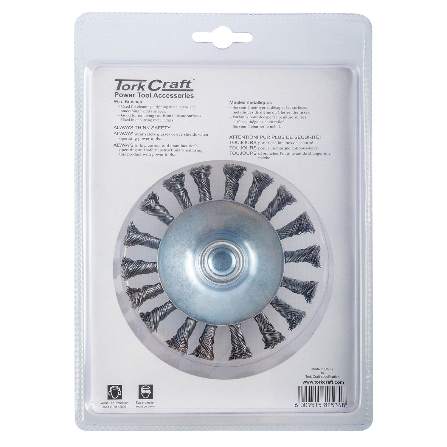 Wire Cup Brush Twisted Bevel Plain 115mmxm14 Blister