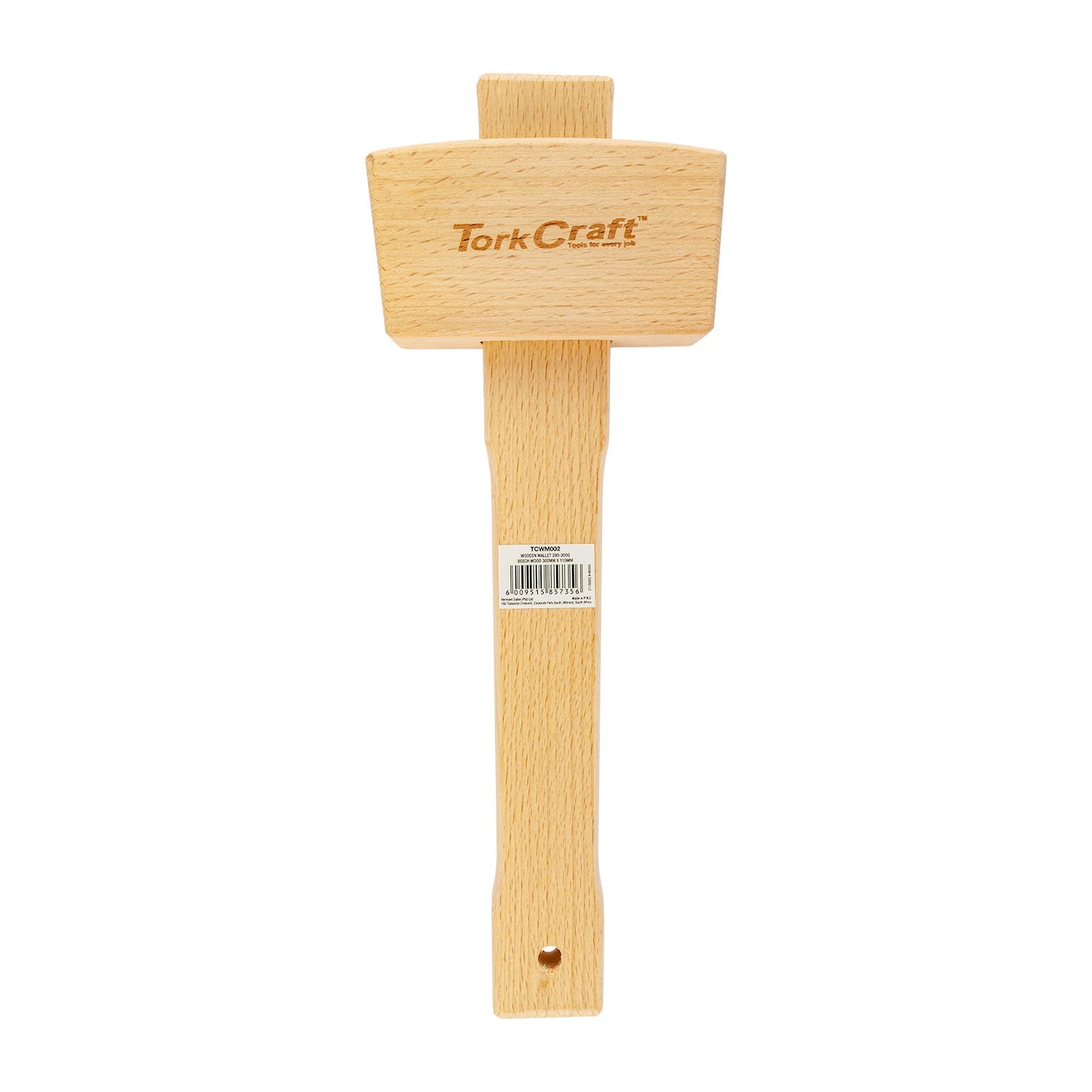 Wooden Mallet 300mm X 110mm 290-300g Eng. Beech Wood TORK CRAFT