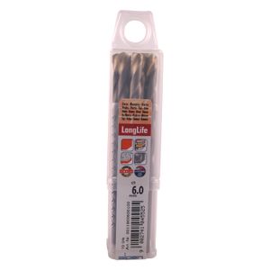 Masonry Drill Bit Long Life 6 X 100mm 10pack