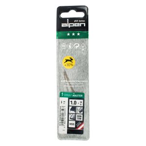 Hss Sprint Master 1.0 Mm X3 Sleeved Din338 ALPEN Drill Bit