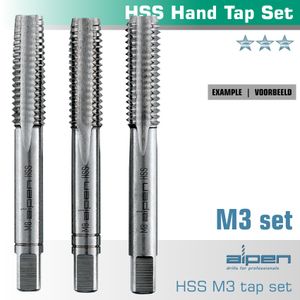 Hand Tap Set In Pouch M3 Hss 0.5mm Pitch