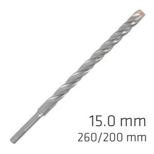 Force X 15.0 X 260/200 Sds-plus Rebar Drill Bit X4 Cutting Edges