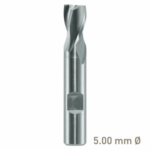 MAYKESTAG HSS-Co8 Slot End Mill 5mm Short Series 2 Flute Centre Cutting DIN 327 D