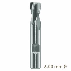 MAYKESTAG HSS-Co8 Slot End Mill 6mm Short Series 2 Flute Centre Cutting DIN 327 D