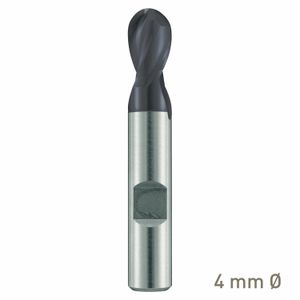 MAYKESTAG ALUNIT HSS-Co8 Slot End Mill With Radius 4mm Short Series