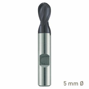 MAYKESTAG ALUNIT HSS-Co8 Slot End Mill With Radius 5mm Short Series