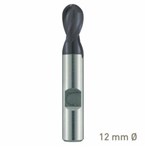 MAYKESTAG ALUNIT HSS-Co8 slot end mill with radius 12mm short series