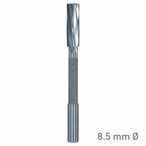 MAYKESTAG Solid Carbide NC Machine Reamer 8.5mm Left Hand Spiral H7 Form B