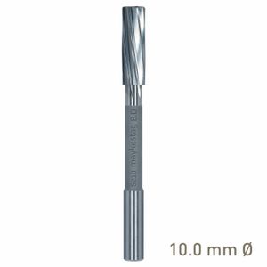MAYKESTAG Solid Carbide NC Machine Reamer 10mm Left Hand Spiral H7 Form B