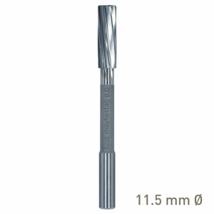 MAYKESTAG Solid Carbide NC Machine Reamer 11.5mm Left Hand Spiral H7 Form B