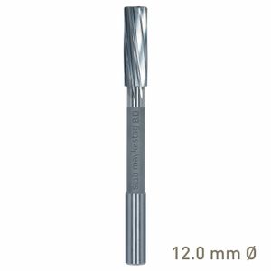 MAYKESTAG Solid Carbide NC Machine Reamer 12mm Left Hand Spiral H7 Form B