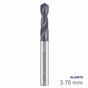 MAYKESTAG Solid Carbide Stub Drill 3.7mm Short Series DIN 6539 ALUNIT