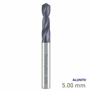 MAYKESTAG Solid Carbide Stub Drill 5mm Short Series DIN 6539 ALUNIT