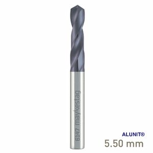 MAYKESTAG Solid Carbide Stub Drill 5.5mm Short Series DIN 6539 ALUNIT