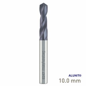 MAYKESTAG Solid Carbide Stub Drill 10mm Short Series DIN 6539 ALUNIT