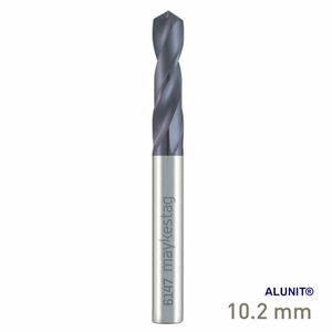 MAYKESTAG Solid Carbide Stub Drill 10.2mm Short Series DIN 6539 ALUNIT