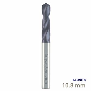 MAYKESTAG Solid Carbide Stub Drill 10.8mm Short Series DIN 6539 ALUNIT