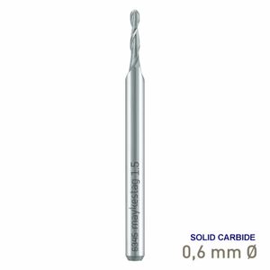 MAYKESTAG Solid Carbide Mini Ball Nose End Mill 0.60mm R0.30 Z2 Reinforced Shank
