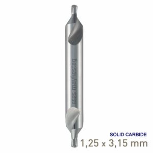 MAYKESTAG VHM Solid Carbide Centre Drill 1.25mm DIN 333 A
