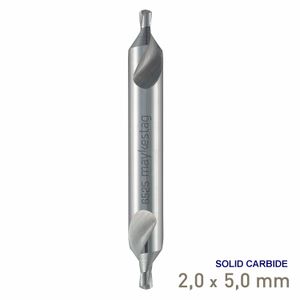 MAYKESTAG VHM Solid Carbide Centre Drill 2mm DIN 333 A