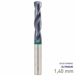 MAYKESTAG Speeddrill+ Universal Solid Carbide Stub Drill ALTINDUR 1.40mm DIN 6537K 3xD
