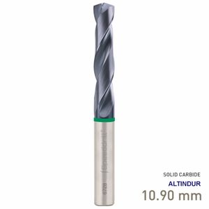 MAYKESTAG Speeddrill+ Universal Solid Carbide Stub Drill ALTINDUR 10.90mm DIN 6537K 3xD