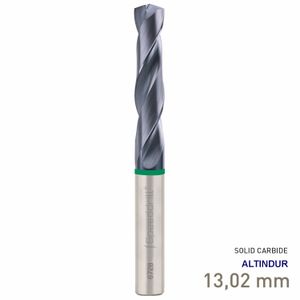 MAYKESTAG Speeddrill+ Universal Solid Carbide Stub Drill ALTINDUR 13.02mm DIN 6537K 3xD