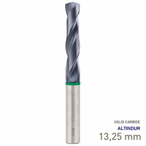 MAYKESTAG Speeddrill+ Universal Solid Carbide Stub Drill ALTINDUR 13.25mm DIN 6537K 3xD