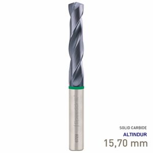 MAYKESTAG Speeddrill+ Universal Solid Carbide Stub Drill ALTINDUR 15.70mm DIN 6537K 3xD