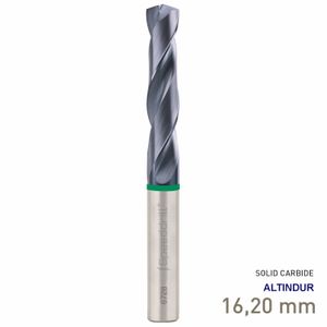 MAYKESTAG Speeddrill+ Universal Solid Carbide Stub Drill ALTINDUR 16.20mm DIN 6537K 3xD